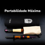 Vara de Pesca Telescópica em Carbono – Spinning e Casting
