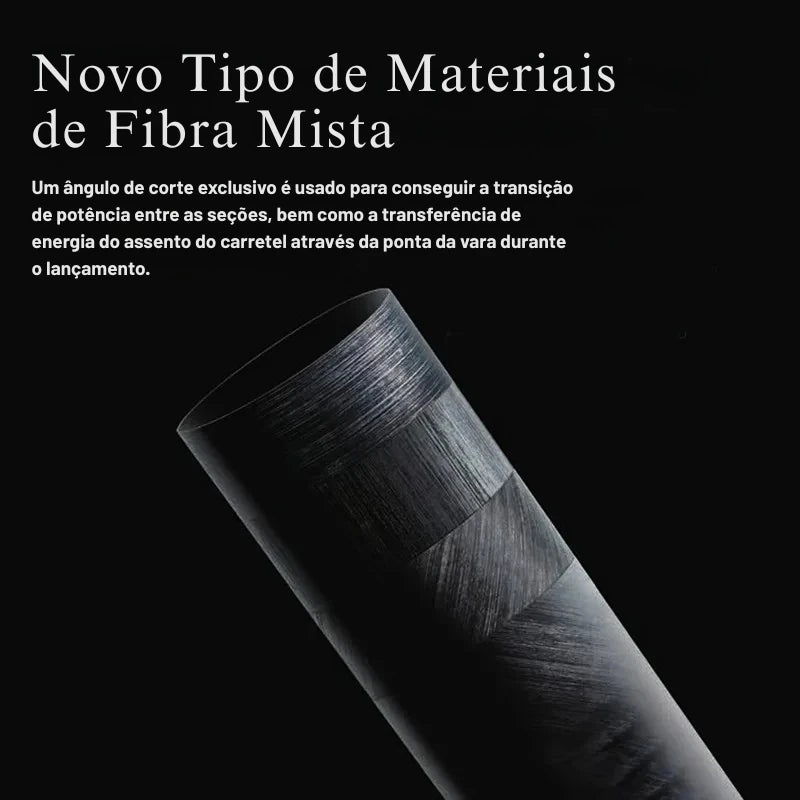 Vara de Pesca Telescópica em Carbono – Spinning e Casting