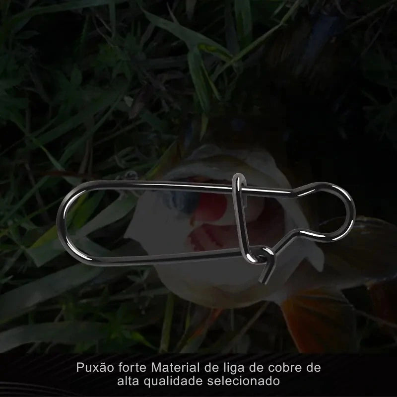 50PCS Conectores Clipe Rápido com Anéis de Segurança em Aço Inoxidável - Águas Nobres