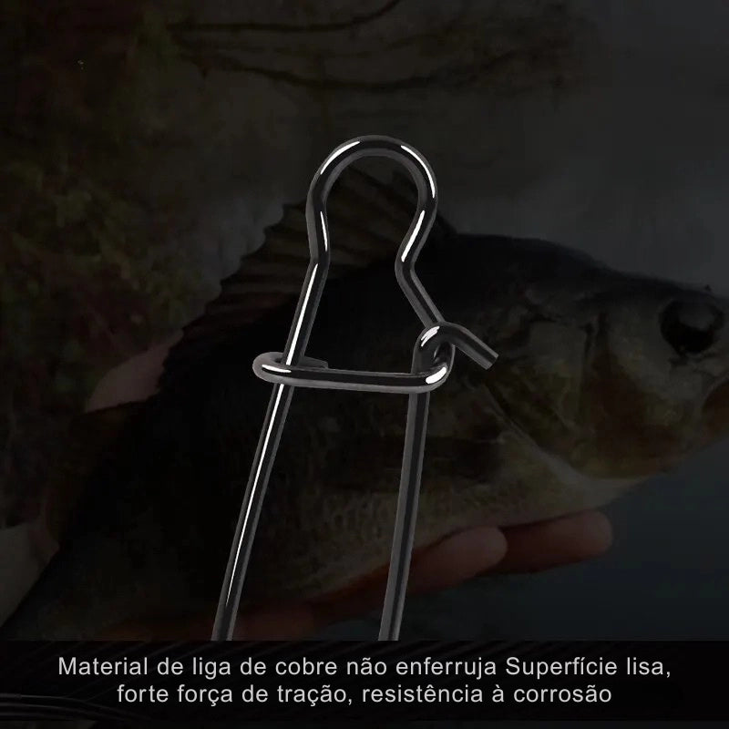 50PCS Conectores Clipe Rápido com Anéis de Segurança em Aço Inoxidável - Águas Nobres