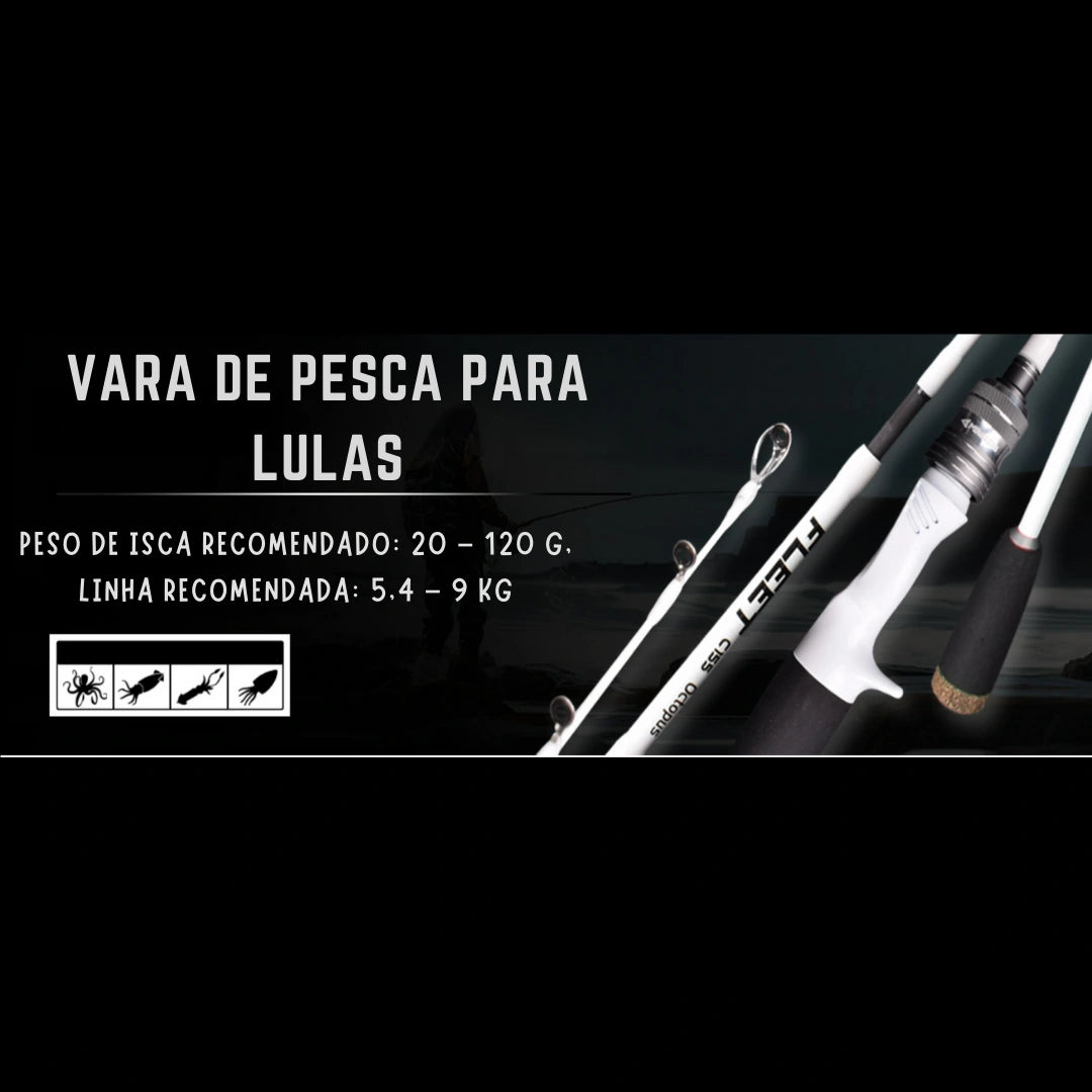 Vara Telescópica Ultralight Carbono Spinning Portátil