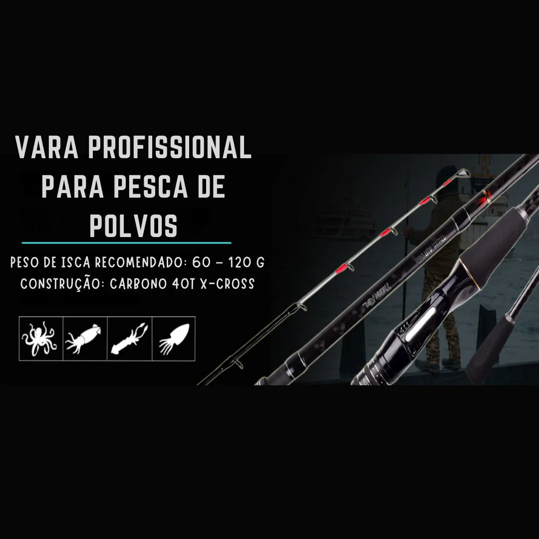 Vara Telescópica Ultralight Carbono Spinning Portátil