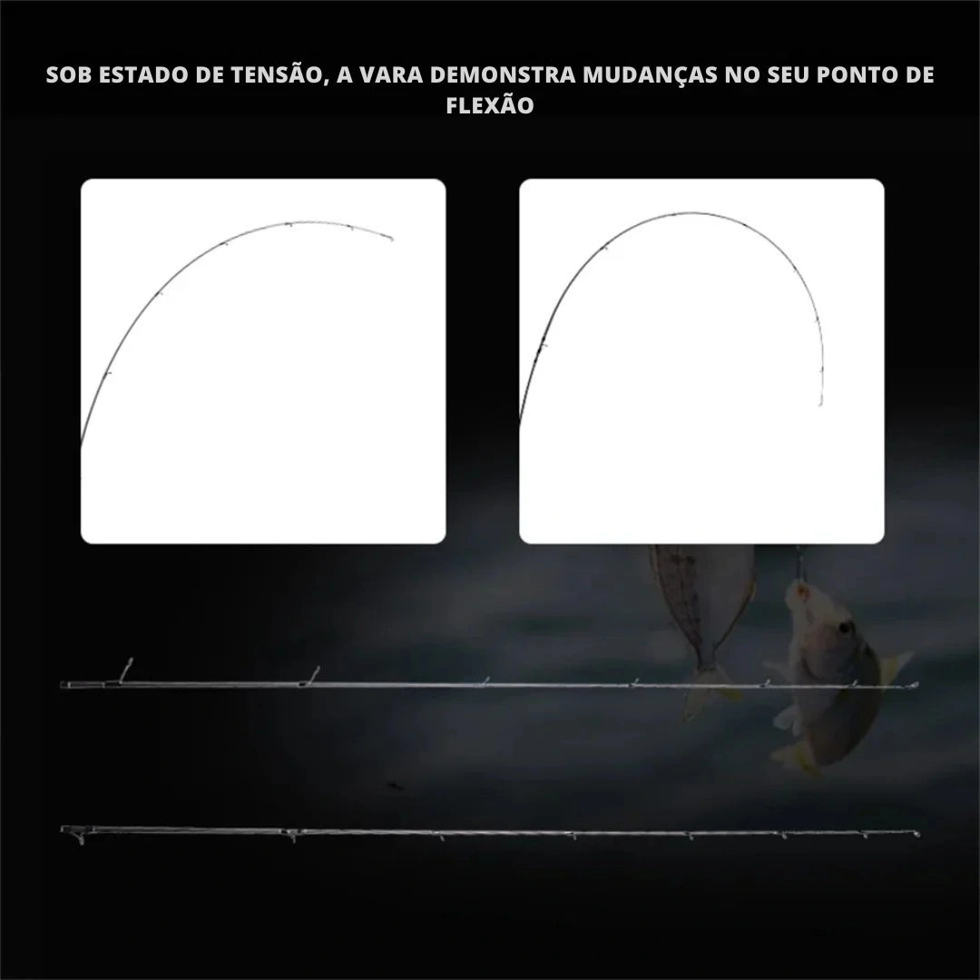 Vara de Pesca Ultralight Carbono Spinning e Casting