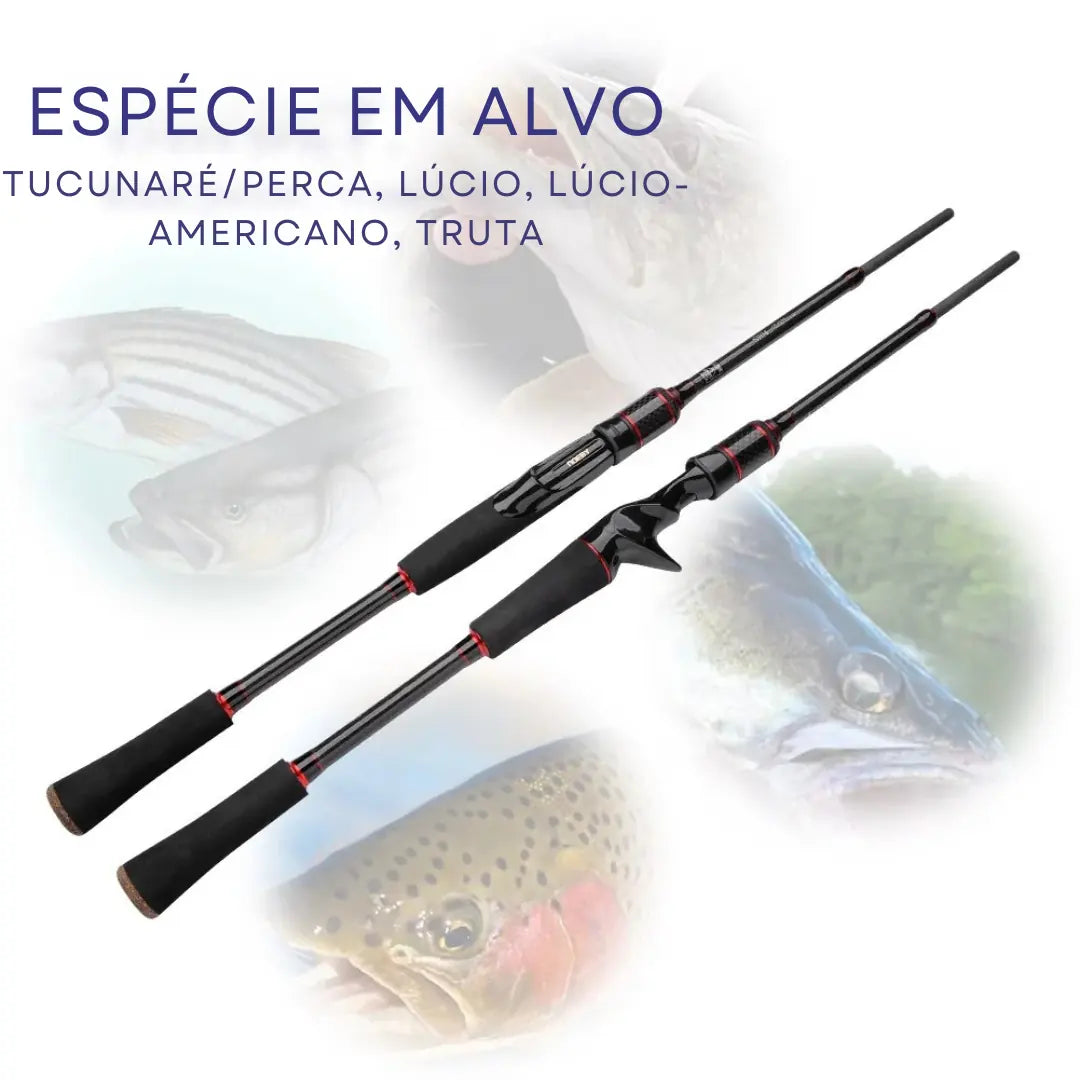 Vara de Pesca 4 Partes em Carbono